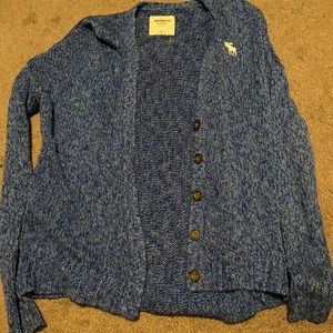 Abercrombie & Fitch blue knit cardigan